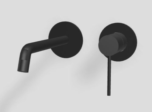 3MM Up+ fali mosdó csaptelep, 176 mm, matt fehér, fekete vagy nikkel színben