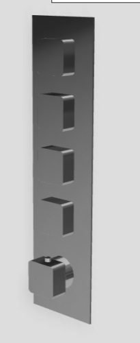 3MM Hask termosztátos zuhany-kád csaptelep, 4 fogyasztóhoz, króm