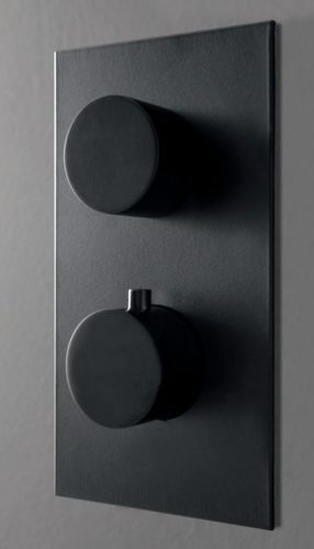 3MM Up+ termosztátos zuhany-kád csaptelep, 3 fogyasztóhoz, matt fehér, fekete vagy nikkel színben