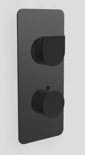 3MM Hask termosztátos zuhany-kád csaptelep, 3 fogyasztóhoz, matt fehér, fekete vagy nikkel színben