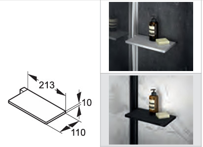 HÜPPE SELECT+ SL2101 polc a profilsínhez