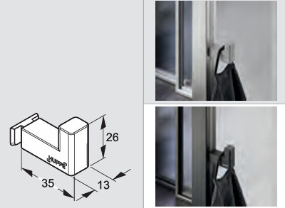 HÜPPE SELECT+ SL2701 akasztó a profilsínhez