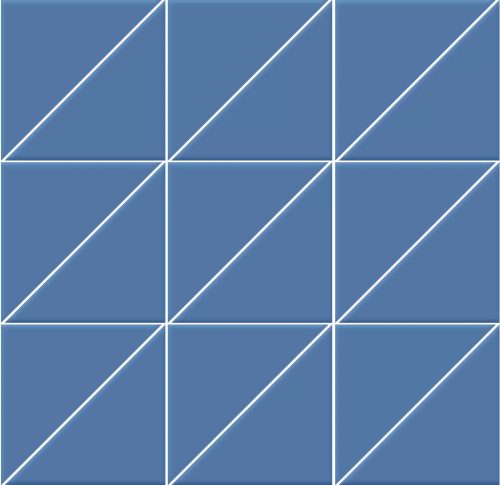 CERAMICA VOGUE INTERNI BLU AVIO TRIANGOLI MATT MOZAIK, FALI ÉS PADLÓCSEMPE