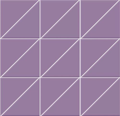 CERAMICA VOGUE INTERNI LAVANDA TRIANGOLI MATT MOZAIK, FALI ÉS PADLÓCSEMPE