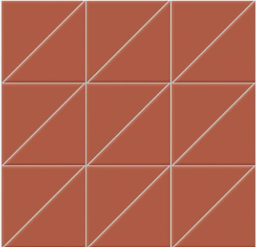 CERAMICA VOGUE INTERNI MATTONE TRIANGOLI MATT MOZAIK, FALI ÉS PADLÓCSEMPE