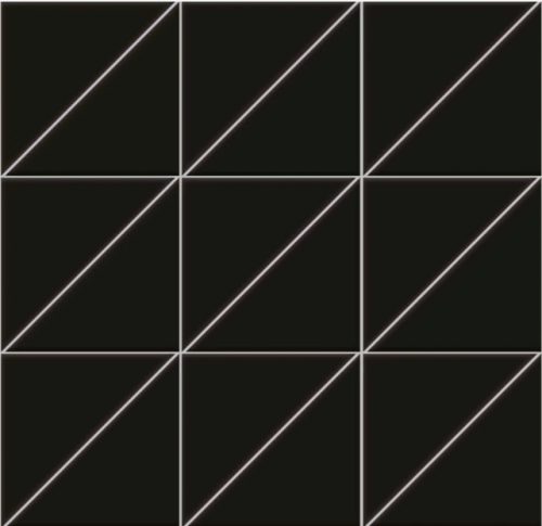 CERAMICA VOGUE INTERNI NERO TRIANGOLI MATT MOZAIK, FALI ÉS PADLÓCSEMPE
