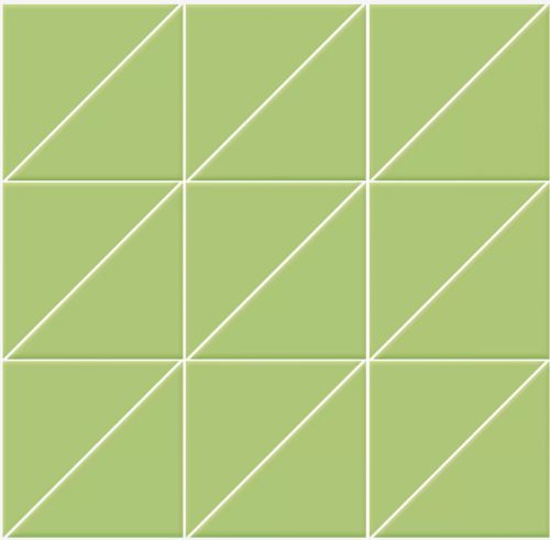 CERAMICA VOGUE INTERNI PISTACCHIO TRIANGOLI MATT MOZAIK, FALI ÉS PADLÓCSEMPE