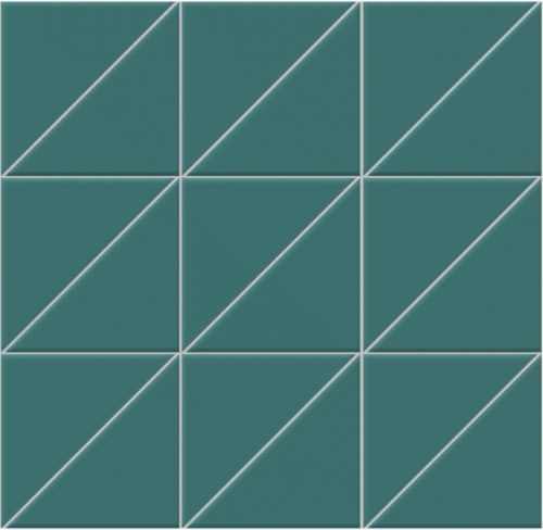 CERAMICA VOGUE INTERNI TURCHESE TRIANGOLI MATT MOZAIK, FALI ÉS PADLÓCSEMPE