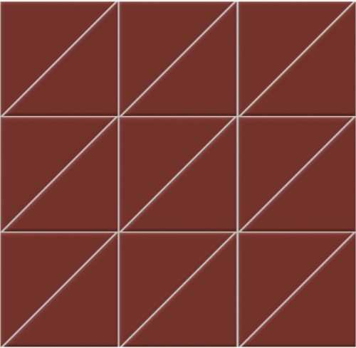 CERAMICA VOGUE INTERNI GRANATA TRIANGOLI MATT MOZAIK, FALI ÉS PADLÓCSEMPE