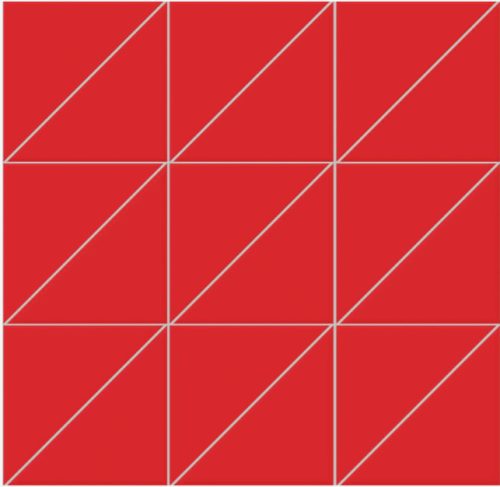 CERAMICA VOGUE INTERNI ROSSO TRIANGOLI MATT MOZAIK, FALI ÉS PADLÓCSEMPE