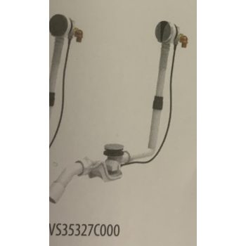   Jika VS35327C000000 Kádtöltő, le-és túlfolyó szett, szifon DN 40/50, L=610MM, króm