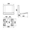 Jika Tigo VS54002C010000 Fali zuhanykabin ülőke 370×260 mm, termoplaszt antibakteriális anyag, fehér