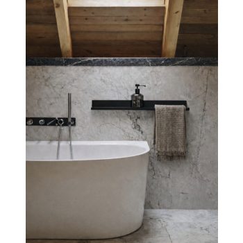   MPD SHO PLUS fürdőszobai polc, törölközőtartóval, 97 cm,  matt RAL színekben